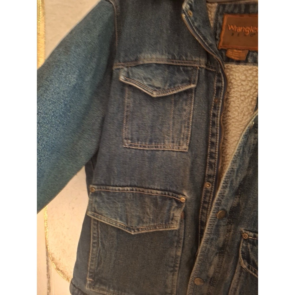 Vintage Wrangler Hero Size X Large Heavy Mens Denim Chore Jacket Cowboy Coat Kc - Picture 6 of 16
